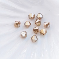 Биконусы Чехия золотые Preciosa Golden Flare Full 6мм, 10шт