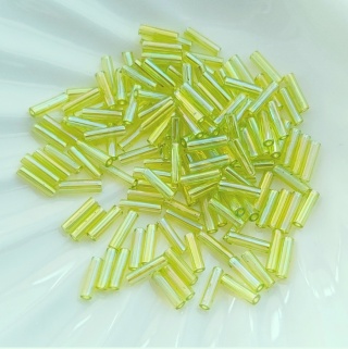 Стеклярус Япония Miyuki Bugles 258 Transp Chartreuse AB 6мм, 4 гр Стеклярус Япония Miyuki Bugles 258 Transp Chartreuse AB 6мм, 4 гр