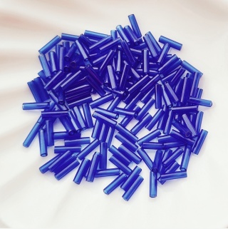 Стеклярус японский синий Miyuki Bugles 151 Cobalt 6мм, 4 гр Стеклярус японский синий Miyuki Bugles 151 Cobalt 6мм, 4 гр