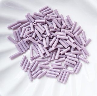 Стеклярус Лиловый Miyuki Bugles 410 Opaque Mauve 6мм, 4 гр