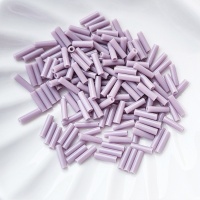 Стеклярус Лиловый Miyuki Bugles 410 Opaque Mauve 6мм, 4 гр