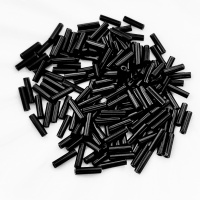 Стеклярус Японский Miyuki Bugles 401 Черный 6мм, 4 гр