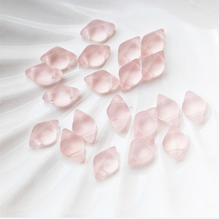 Бусины Ромбы Матовые светло-розовые GemDuo 70120/84110 Rosaline Matte, 20шт