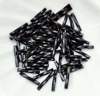 Стеклярус Витой Черный Глянцевый Японский Twist Miyuki 401 Black, 12мм, 4 гр