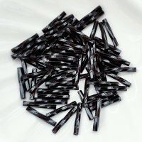 Стеклярус Витой Черный Глянцевый Японский Twist Miyuki 401 Black, 12мм, 4 гр