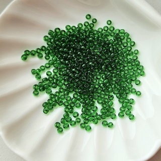 Бисер Япония зеленый Тохо Toho 11/0, №7В, Grass Green, 4 гр