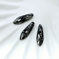 Чешские бусины Кинжалы Glass Daggers 5*16mm, 23980/43400, Jet Picasso, 3шт