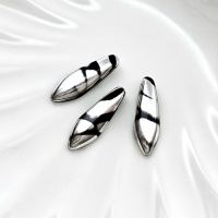 Бусины Даггерсы полосатые Glass Daggers 5*16mm, 23980/2700V, Jet Labrador Stripes, 3шт