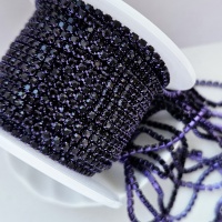 Стразовая цепь, Dark Violet, ss6 (2мм)
