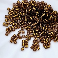 Граненный шестиугольный бисер Hexagon 11/0, №34 Smoky Topaz S/L, 4гр