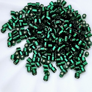Граненный шестиугольный бисер Hexagon 11/0, №36 Green Emerald S/L, 4гр