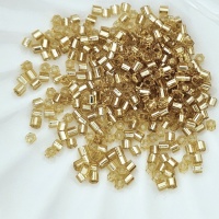 Граненный шестиугольный бисер золотой Hexagon 11/0, №22B Med Topaz S/L, 4гр