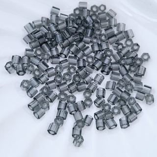 Граненный шестиугольный бисер Hexagon 8/0, №9 Tran.Black Diamond, 4гр