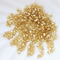Граненный шестиугольный бисер золотой Hexagon 11/0, №22 Lt.Topaz S/L, 4гр