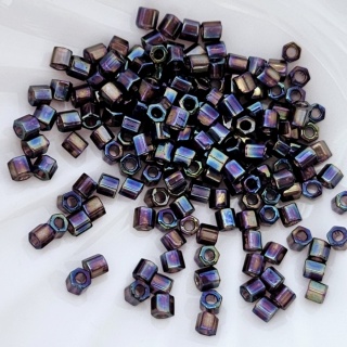 Японский граненный бисер Hexagon 8/0, №166С Rainbow Amethyst, 4гр