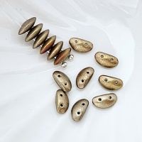 Бусины Матубо Золотые MobyDuo 01620 Ancient Gold, 3*8мм, 15шт