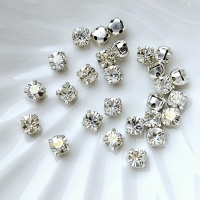 Шатоны Чешские пришивные Кристалл Crystal Agf, 4мм, 10шт
