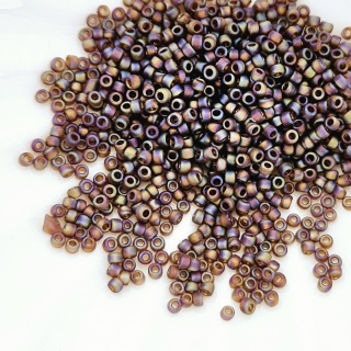 Бисер Япония Toho Round 15/0, №177F, Frosted Smoky Topaz Rainbow, 4гр