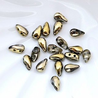 Бусины ДропДуо DropDuo 00030/26441 Кристалл Янтарь Crystal Amber, 20шт