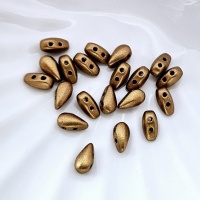 Бусины ДропДуо DropDuo 01740 Золотая  Латунь Brass Gold, 20шт