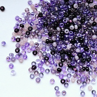 Бисер Микс Чешский Сиреневый Preciosa 10/0, Violet, 8 грамм