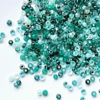 Бисер Чешский Микс Зеленый Изумруд Preciosa 10/0, Emerald Green, 8 грамм