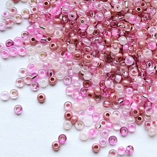 Бисер Микс Розовый Чешский Preciosa 10/0, Pink, 8 грамм