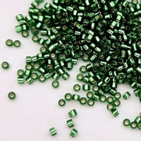 Японский бисер для плетения и вышивки Miyuki Delica 11/0 DB0046, Lt.Green Silver Lined, 3гр