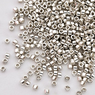 Японский цилиндрический бисер Серебро Miyuki Delica 11/0 DB0035, Silver Galvanized, 3гр