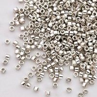 Японский цилиндрический бисер Серебро Miyuki Delica 11/0 DB0035, Silver Galvanized, 3гр