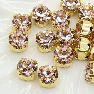 Шатон Винтажный розовый Vintage Rose+gold, 6мм, 1шт