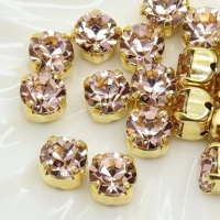 Шатон Винтажный розовый Vintage Rose+gold, 6мм, 1шт