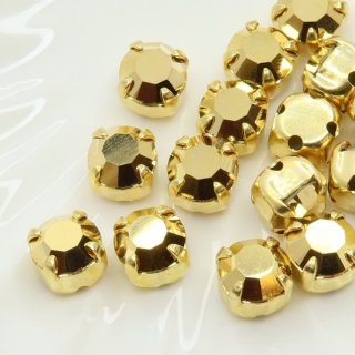 Шатон Прециоза золотой Aurum+gold, 6мм, 1шт