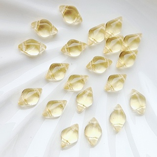 Бусины чешские ромбики Светлый Топаз GemDuo, Light Topaz, 20шт