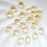 Бусины чешские ромбики Светлый Топаз GemDuo, Light Topaz, 20шт