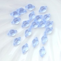 Бусины ромбы прозрачные голубые GemDuo, 30010 Light Sapphire, 20шт